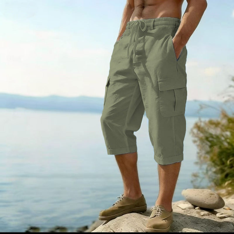 Multi-pocket Loose Casual Trend Wide-leg Pants