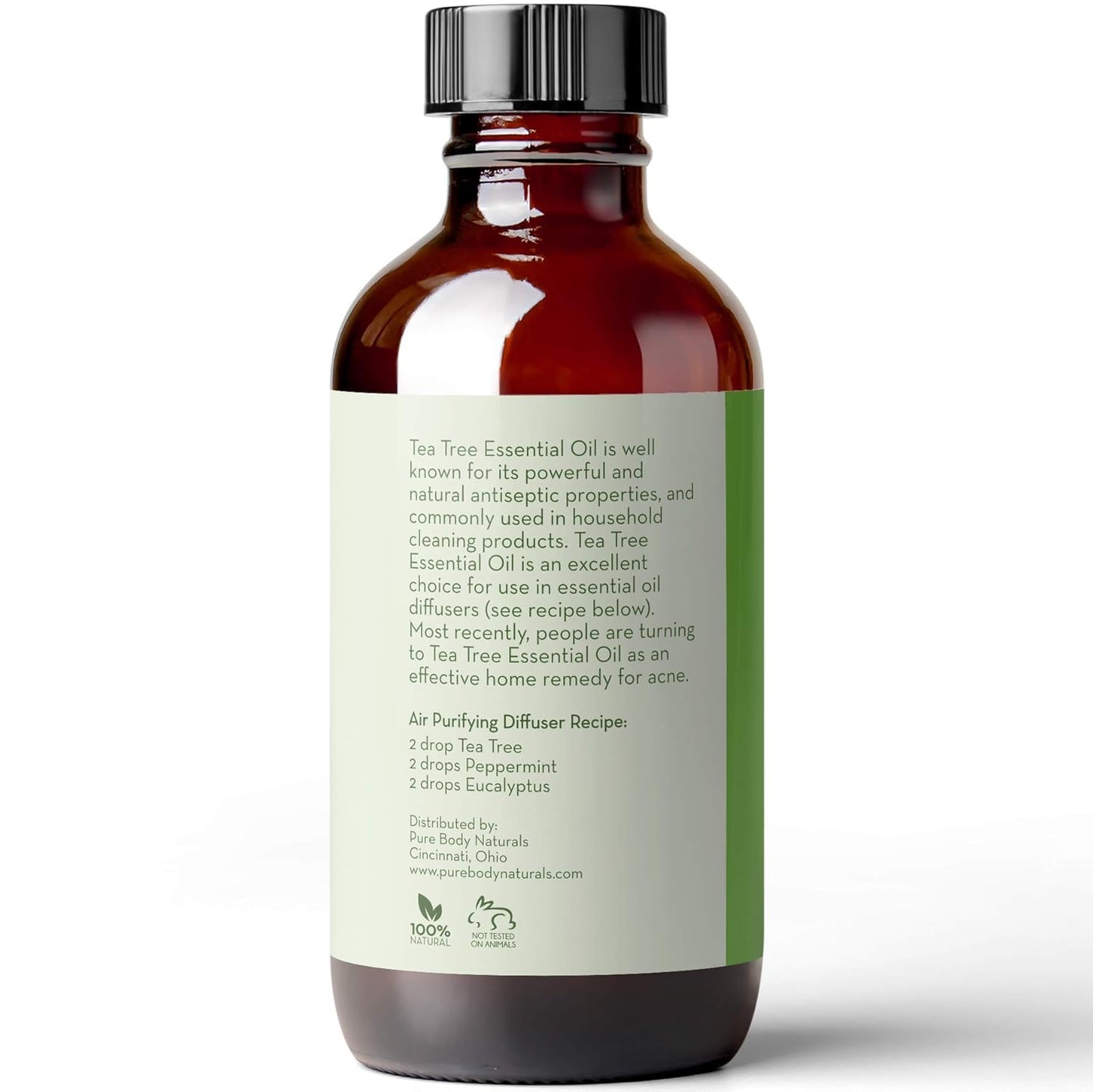 Tea Tree Essential Oil, 4 Fl Oz with Dropper - Undiluted Therapeutic Grade for Your Face, Skin, Hair and Diffuser - 100% Pure Melaleuca Oil for Acne, Toenails - by