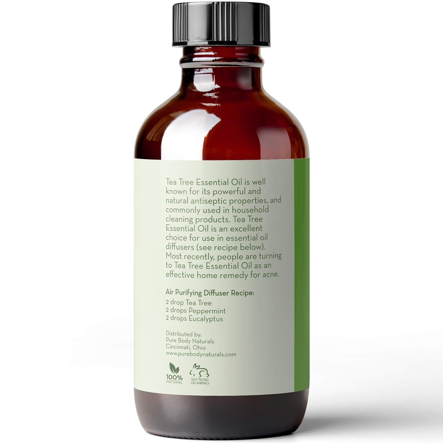 Tea Tree Essential Oil, 4 Fl Oz with Dropper - Undiluted Therapeutic Grade for Your Face, Skin, Hair and Diffuser - 100% Pure Melaleuca Oil for Acne, Toenails - by