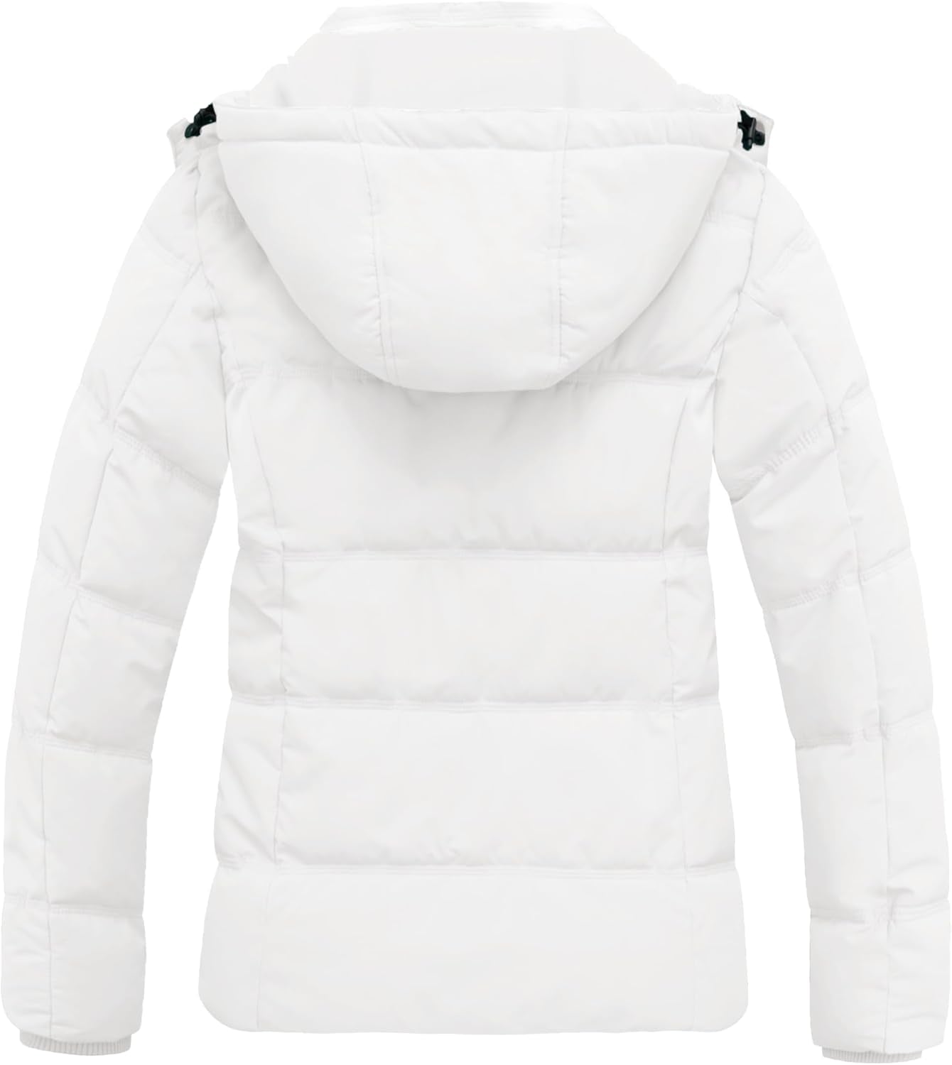 Women'S Hooded Warm Winter Coat Quilted Thicken Puffer Jacket with Removable Hood