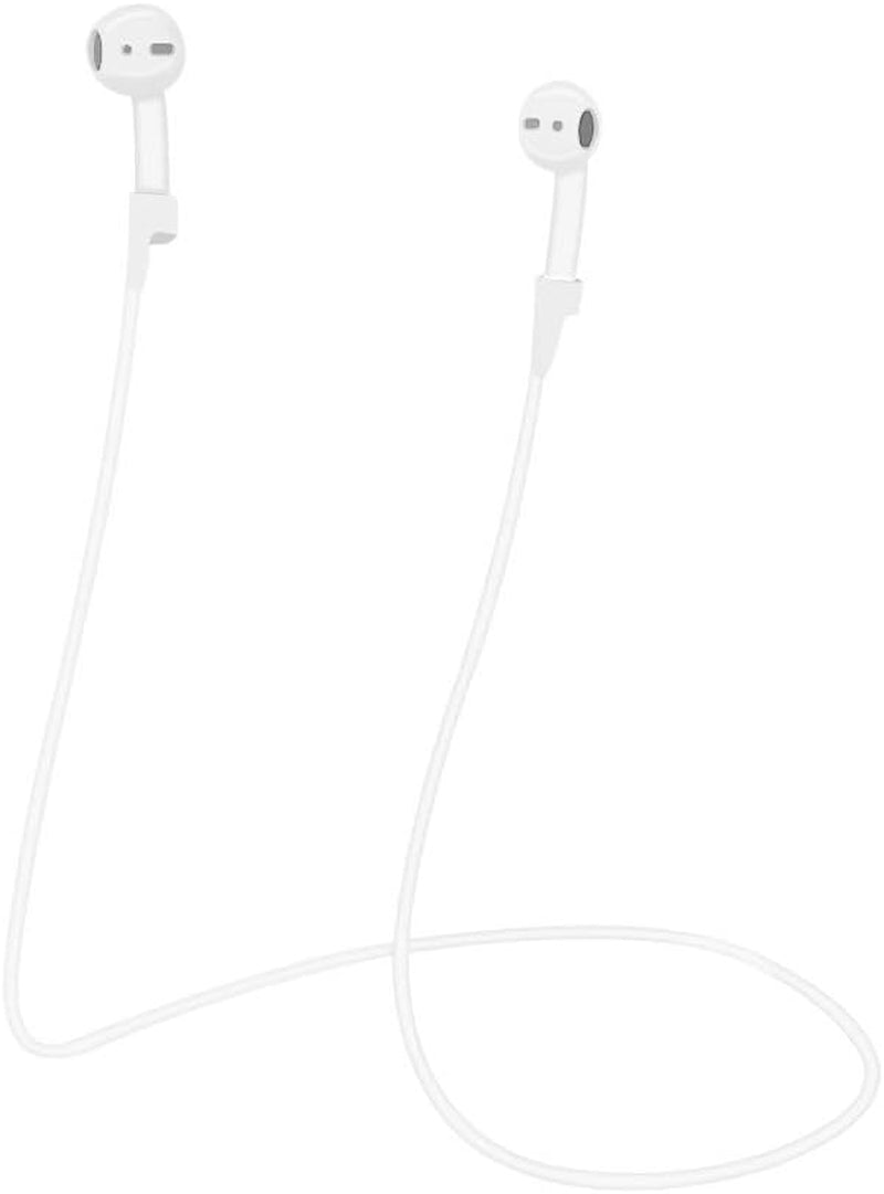 Shockproof Silicone Protective Air Pods Case Cover with Earphone Sports Anti-Lost Strap [White] IPOD-SLC-02-WH /