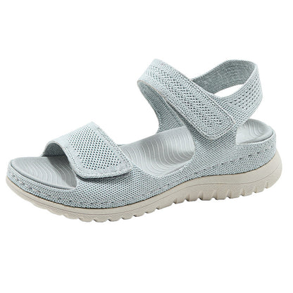 Velcro-cutout Thick-soled Women's Beach Sandals
