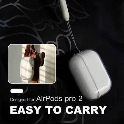 Clear Soft TPU Earphone Case with Lanyard Strap for Airpods Pro 2 3 2Nd Generation Air Pods 4 3 1 3Rd 2024 Gen Cover Accessories