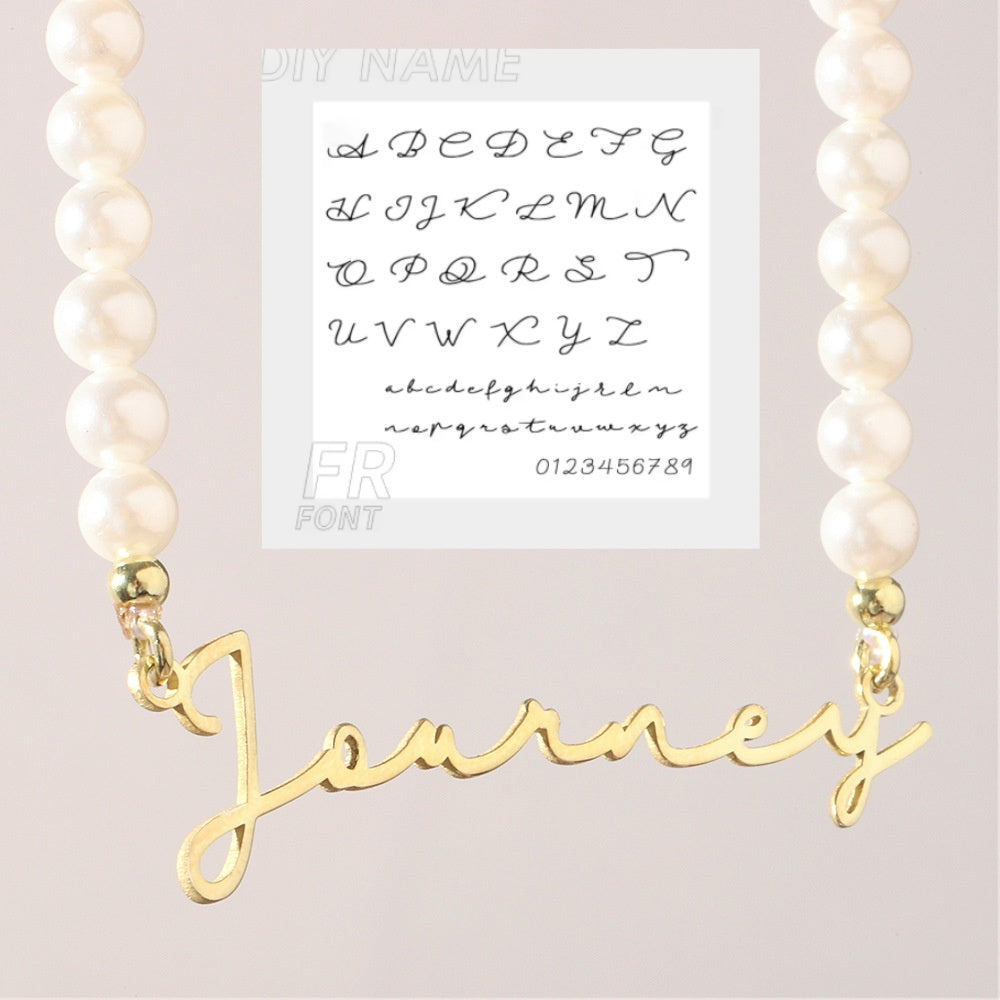 DIY Personalized English Name Design Titanium Steel Necklace