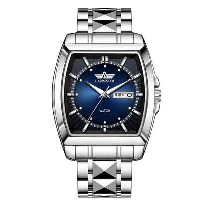 Square Wine Barrel Men's Steel Strip Waterproof Fully Automatic Watch