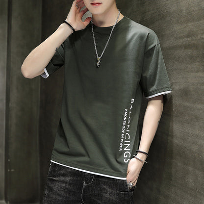 Men's Loose Casual All-Match Crew-Neck Short-Sleeve