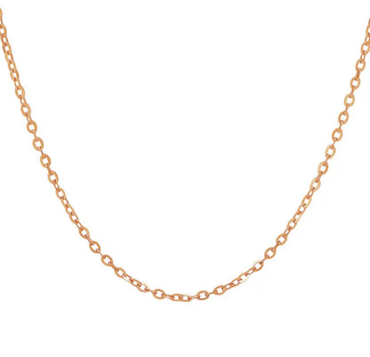Titanium Steel Single-strand Necklace With An O-link Chain Designversatile And Easy To Style