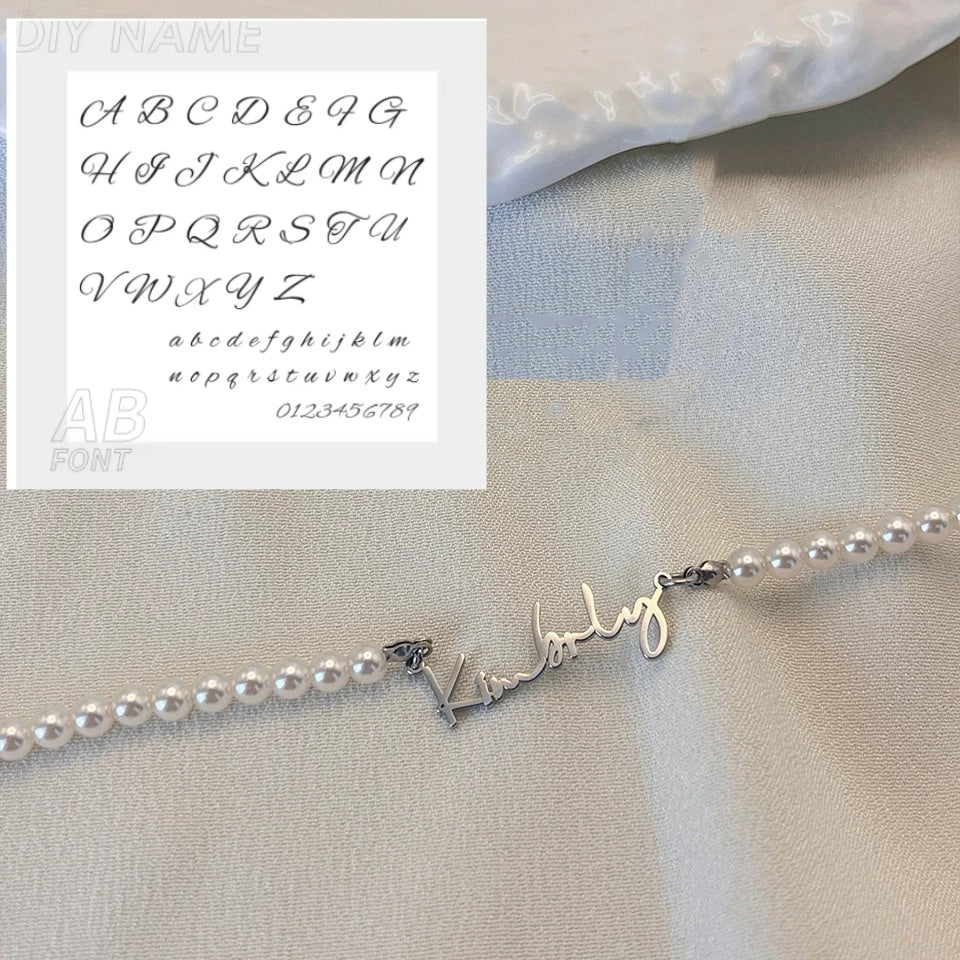 DIY Personalized English Name Design Titanium Steel Necklace