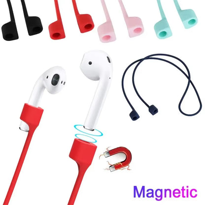 Soft Silicone anti Lost Magnetic Rope Earphones for Apple Airpods 2 1 3 Air Pods Pro Bluetooth Wireless Headphone Earbuds Strap