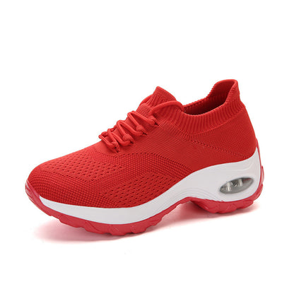 Plus-size Womens Flyknit Breathable Sneakers