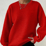 Fashionable Crew-neck Sweatshirt With Long Sleeves For Fall And Winter