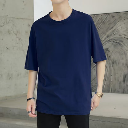 Men's Fashionable Simple Loose Casual Short-Sleeve
