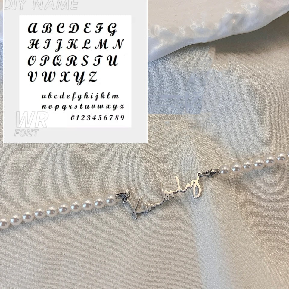 DIY Personalized English Name Design Titanium Steel Necklace