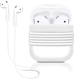 Shockproof Silicone Protective Air Pods Case Cover with Earphone Sports Anti-Lost Strap [White] IPOD-SLC-02-WH /