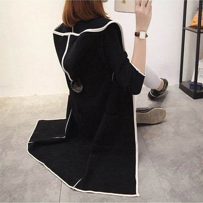 Womens Mid-length Cardigan Trench Coat