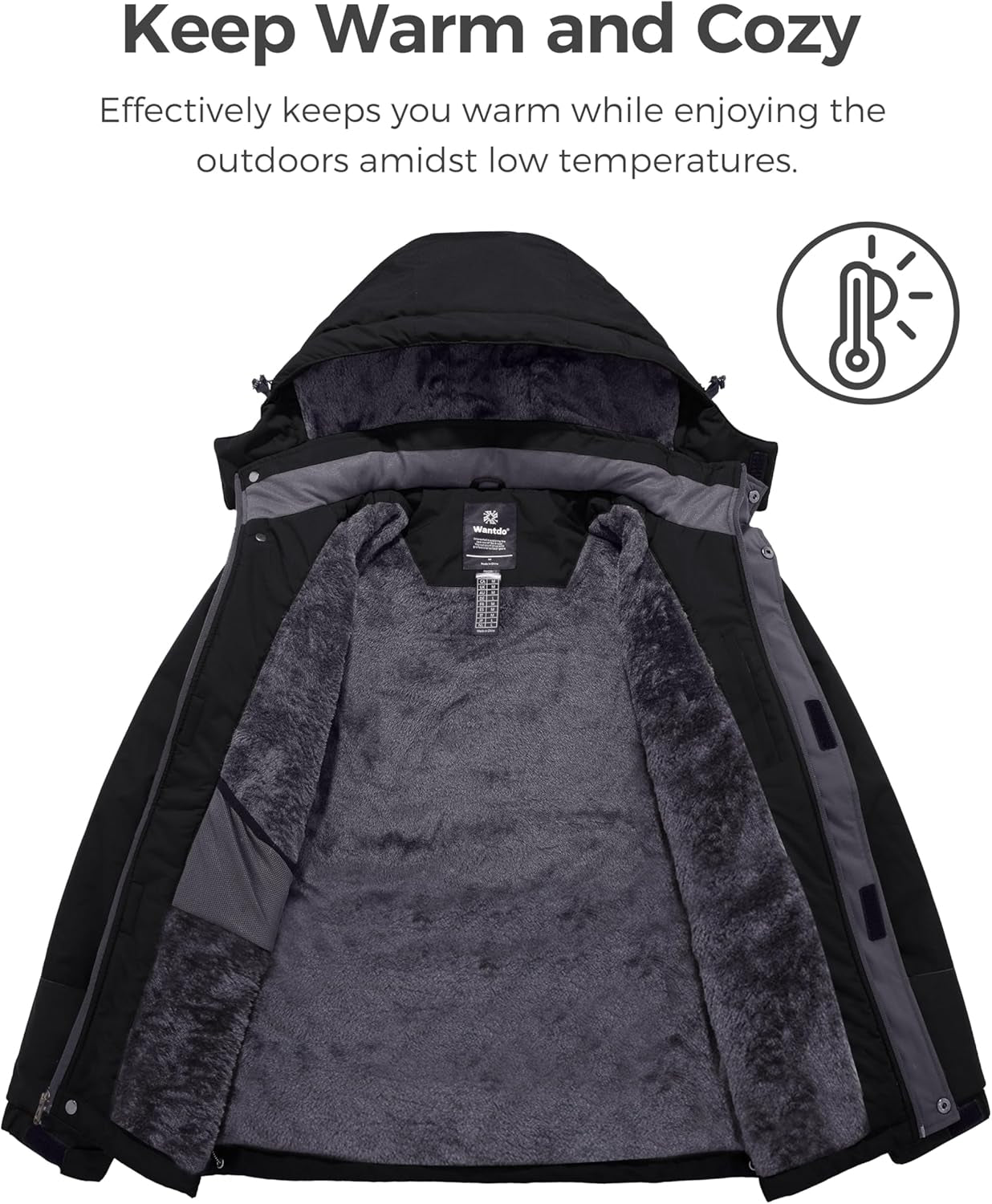 Men'S Waterproof Ski Jacket Warm Winter Snow Jacket Snowboarding Jacket with Hood