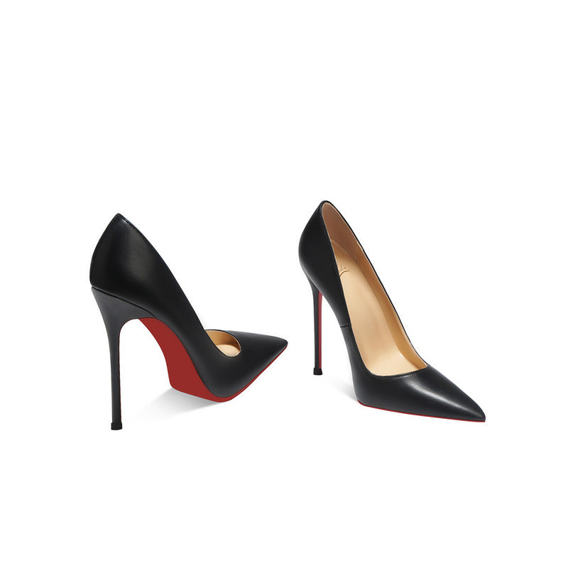 Summer 8cm Wine-Red High Heels For Women