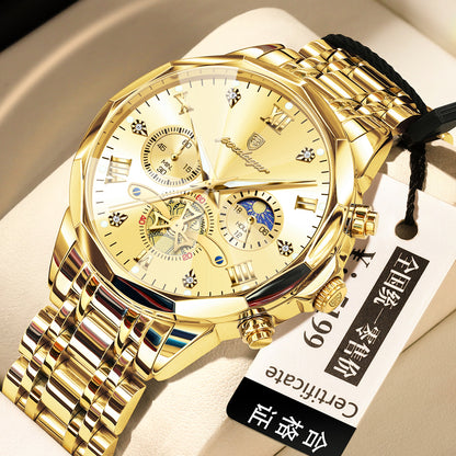 Waterproof Multifunctional Trendy High-end Luminous Men's Quartz Watch