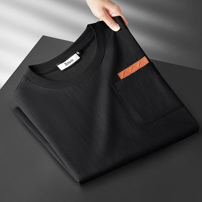 Lightweight Ice Silk Linen Men's Short-Sleeve T-Shirt