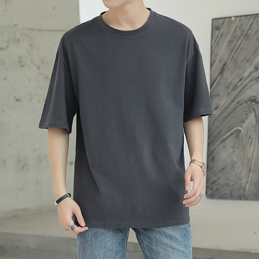 Men's Fashionable Simple Loose Casual Short-Sleeve
