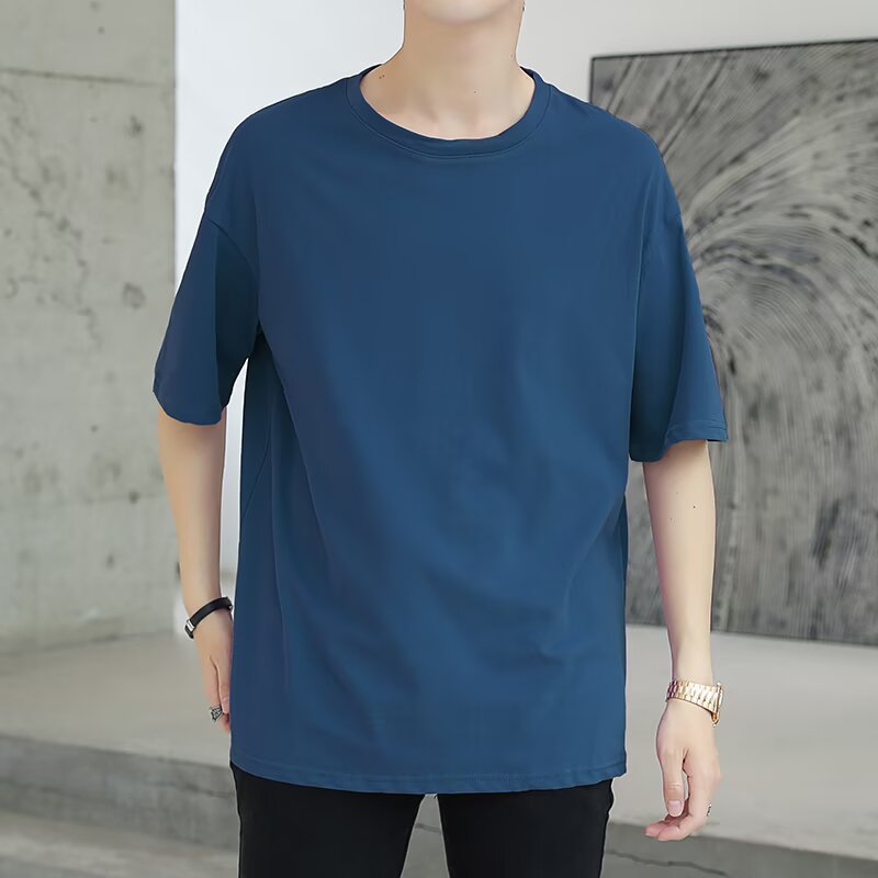 Men's Fashionable Simple Loose Casual Short-Sleeve