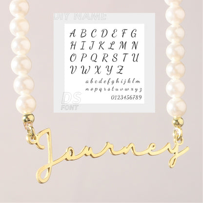 DIY Personalized English Name Design Titanium Steel Necklace