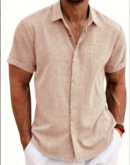 Beach Plus Size Men's Short-sleeve Shirt