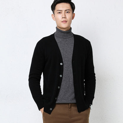 Men's Casual All-Match Long-Sleeve Knitted Jacket