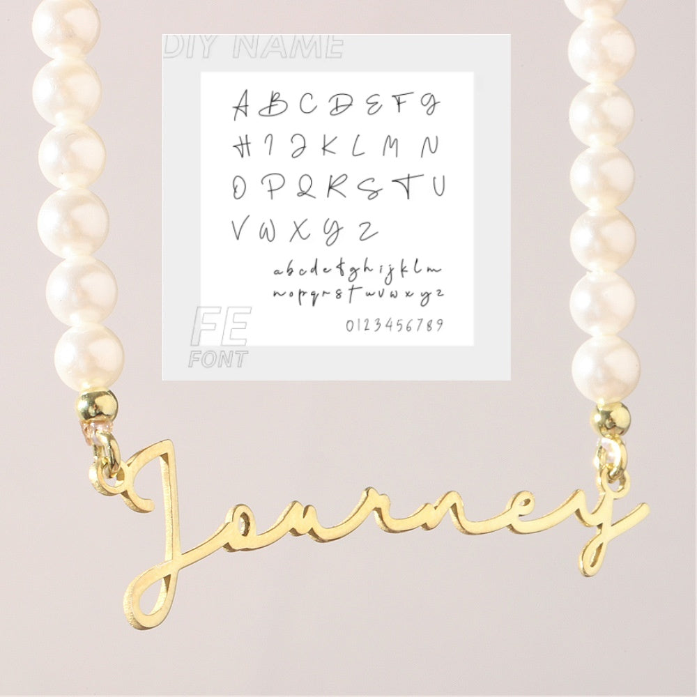 DIY Personalized English Name Design Titanium Steel Necklace