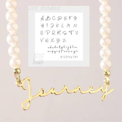 DIY Personalized English Name Design Titanium Steel Necklace