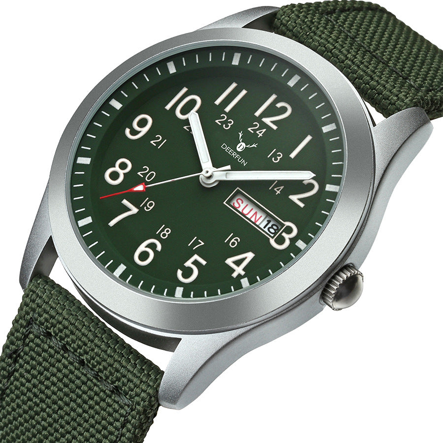 Classic Men's Nylon Canvas Waterproof Sports Watch
