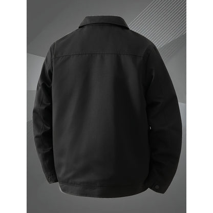 Men's Solid-Colored Slim-Fit Casual Jacket