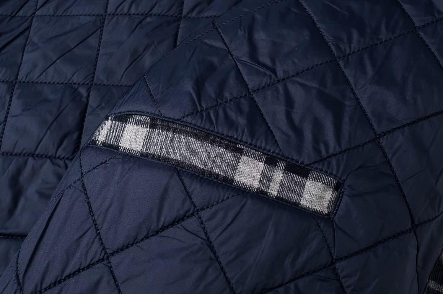 Men'S Quilted Lined Flannel Hoodie Jacket Cotton Button down Shirt Jacket Long Sleeve Plaid Shirt Shacket