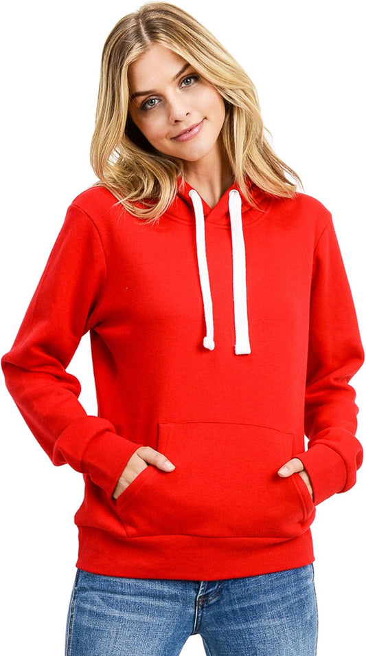 Women'S Ultra Soft Fleece Long Sleeve Active Cozy Lightweight Classic Pullover Hoodie