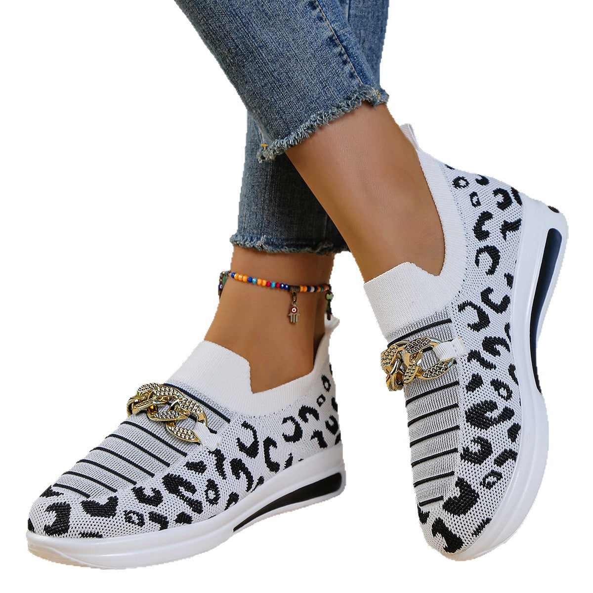 Flat Slip-on Loafers Large-size Casual Breathable Sneakers