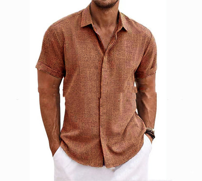 Beach Plus Size Men's Short-sleeve Shirt