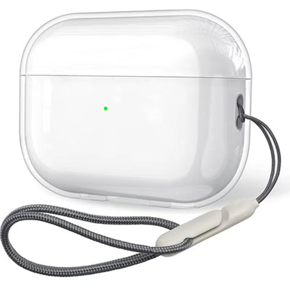 Clear Soft TPU Earphone Case with Lanyard Strap for Airpods Pro 2 3 2Nd Generation Air Pods 4 3 1 3Rd 2024 Gen Cover Accessories