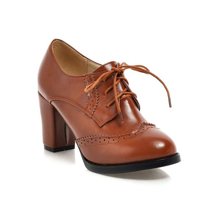 Women's Fashion Chunky-Heel British-Style High-Heel Boots