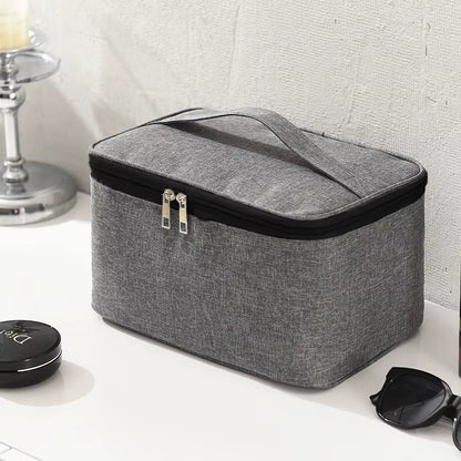 1Pc Business Trip Men'S Toiletry Bag Double Layer Large Capacity Cosmetic Bag Oxford Cloth Storage Bag Portable Handbag