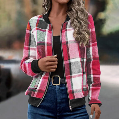 Womens Casual Long-sleeve Printed Cardigan Jacket