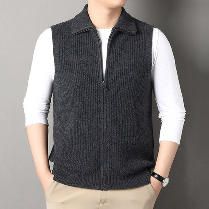 Men's AutumnWinter Zippered Casual Vest