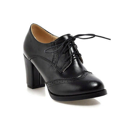 Women's Fashion Chunky-Heel British-Style High-Heel Boots