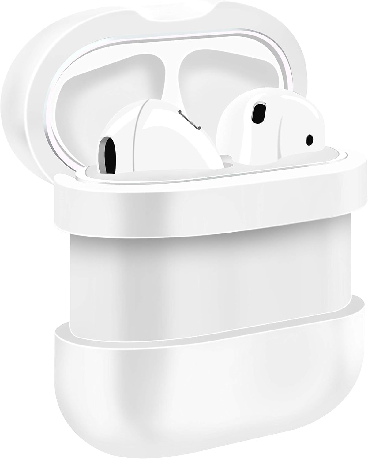 Shockproof Silicone Protective Air Pods Case Cover with Earphone Sports Anti-Lost Strap [White] IPOD-SLC-02-WH /