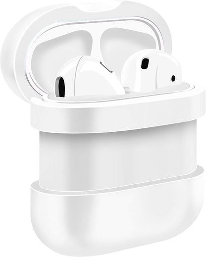Shockproof Silicone Protective Air Pods Case Cover with Earphone Sports Anti-Lost Strap [White] IPOD-SLC-02-WH /