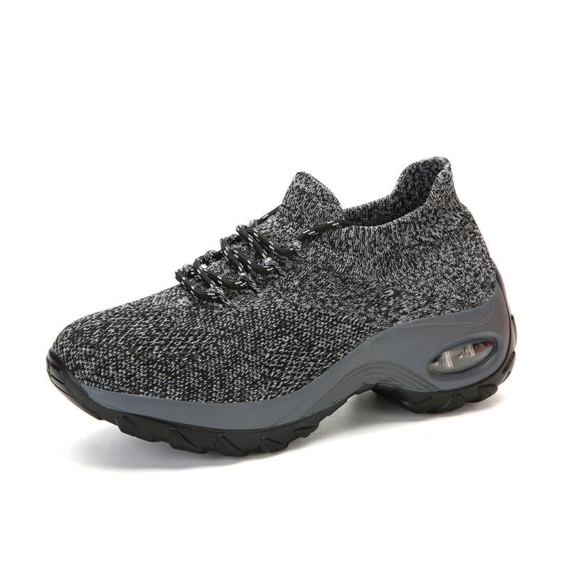 Plus-size Womens Flyknit Breathable Sneakers