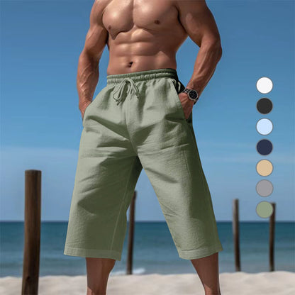 Breathable Capri Pants Mens Fashionable Casual Breathable Shorts