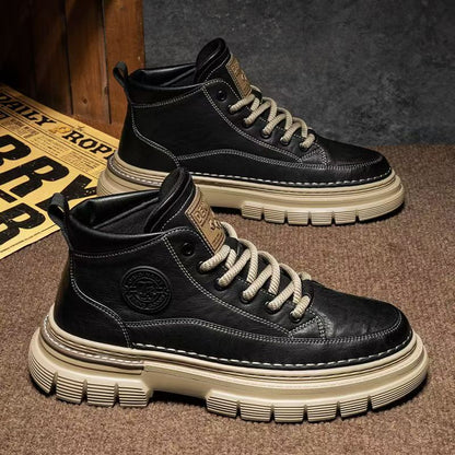 Men's High-top Winter British-style Retro Martin Boots