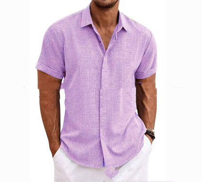 Beach Plus Size Men's Short-sleeve Shirt