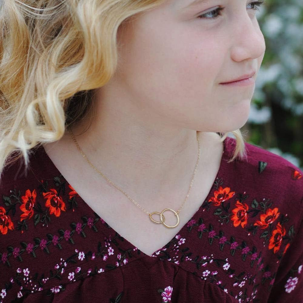 Pearl Circle Necklace - Cross Necklace for Women, Baptism, Cousin, Granddaughter, Stepmom, Grandma, Sister in Law Gifts