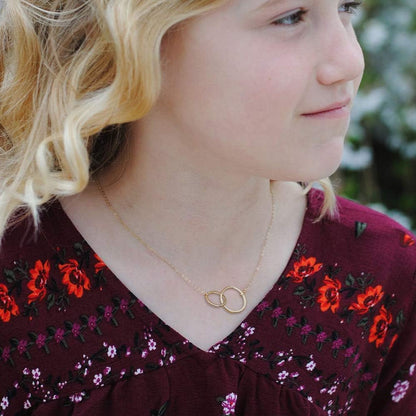 Pearl Circle Necklace - Cross Necklace for Women, Baptism, Cousin, Granddaughter, Stepmom, Grandma, Sister in Law Gifts